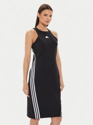 Adidas Sukienka codzienna Future Icons 3-Stripes IP1575 Czarny Regular Fit. Czarne sukienki adidas, na co dzień, xs, bez wzorów, z bawełny, bez kołnierzyka, bez ramiączek, proste. Za 139.99 zł.