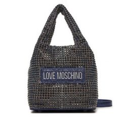 Torebka LOVE MOSCHINO. Niebieskie torebki klasyczne Love Moschino, bez wzorów, klasyczne, bez dodatków. Za 649.99 zł.