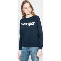 Wrangler - Bluza. Szare bluzy marki Wrangler, z aplikacjami, z bawełny. Za 199.90 zł.