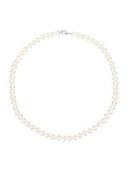 Mitzuko Naszyjnik perłowy w kolorze białym - dł. 40 cm rozmiar: onesize. Białe naszyjniki Mitzuko, z materiału, z perłą, srebrne. Za 335.82 zł.