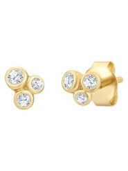 Glanzstücke München Pozłacane kolczyki-wkrętki z cyrkoniami rozmiar: onesize. Żółte kolczyki Glanzstücke München, z cyrkonią, pozłacane. Za 43.99 zł.