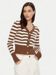 Fracomina Kardigan FS24WT8005K459N8 Brązowy Slim Fit. Brązowe swetry Fracomina, l, bez wzorów, z wiskozy, bez ramiączek. Za 219.99 zł.