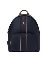 Tommy Hilfiger Plecak Popette Dome AW0AW17651 Granatowy. Niebieskie plecaki Tommy Hilfiger, bez wzorów, z materiału, bez dodatków. Za 479.99 zł.