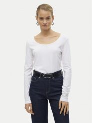 Vero Moda Bluzka Maxi My 10228809 Biały Slim Fit. Białe bluzki Vero Moda, xl, bez wzorów, z bawełny, bez kołnierzyka, bez ramiączek. Za 59.99 zł.