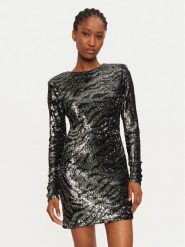 BARDOT Sukienka koktajlowa 58950DB1 Czarny Regular Fit. Czarne sukienki Bardot, bez wzorów, z syntetyku, wizytowe, bez kołnierzyka, bez ramiączek. Za 339.99 zł.
