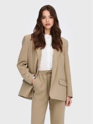 ONLY Marynarka Milian 15264609 Beżowy Regular Fit. Brązowe marynarki i żakiety ONLY, bez wzorów, z syntetyku, bez ramiączek. Za 149.99 zł.