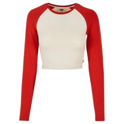 Damska Koszulka Z Długim Rękawem Retro Organic Crop T-shirt. Białe t-shirty Urban Classics, xs, bez wzorów, retro, bez kołnierzyka, bez ramiączek. Za 84.99 zł.