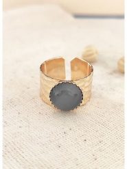 Atelier MIU Pozłacany pierścionek z tygrysim okiem rozmiar: onesize. Czarne pierścionki atelier MIU, pozłacane. Za 83.03 zł.