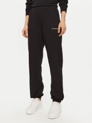 KARL LAGERFELD Spodnie dresowe A1W10130 Czarny Relaxed Fit. Czarne spodnie dresowe KARL LAGERFELD, bez wzorów, z bawełny. Za 519.99 zł.