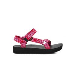 Sandały damskie Teva Midform Universal. Czerwone sandały Teva, bez wzorów, bez obcasa, bez zapięcia. Za 209.99 zł.