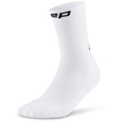 Damskie krótkie skarpety kompresyjne sportowe Core Run do połowy łydki CEP. Białe skarpetki CEP, bez wzorów, z elastanu. Za 79.00 zł.