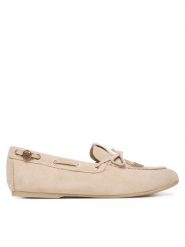 Guess Mokasyny FLPAIS SUE14 Beżowy. Brązowe mokasyny Guess, z aplikacjami, ze skóry. Za 589.99 zł.