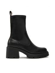 Pepe Jeans Botki PLS50549 Czarny. Czarne botki Pepe Jeans, bez wzorów, z jeansu, bez obcasa, na słupku, bez zapięcia. Za 419.99 zł.