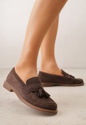 Brązowe Mokasyny VICES ze Skórzaną Wkładką i Frędzlami Leuconisse. Brązowe mokasyny Born2be, bez wzorów, z jeansu. Za 89.99 zł.