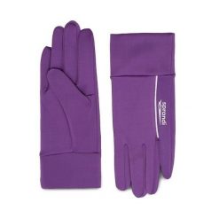Rękawiczki Damskie Sprandi. Fioletowe rękawiczki Sprandi, bez wzorów, z dzianiny. Za 49.99 zł.