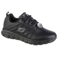 Buty sportowe Skechers Sure Track Erath czarne damskie. Czarne buty sportowe lifestyle Skechers, na wiosnę, bez wzorów, z syntetyku, bez zapięcia, trekkingowe. Za 359.99 zł.