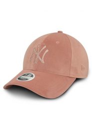 New Era Czapka z daszkiem Velour Diamante New York Yankees 9FORTY 60580873 Różowy. Czerwone czapki z daszkiem New Era, bez wzorów, z materiału. Za 139.99 zł.