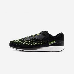 Buty do chodu sportowego Kiprun Racewalk One. Czarne buty treningowe KIPRUN, bez wzorów, z kauczuku, bez zapięcia, trekkingowe. Za 189.99 zł.