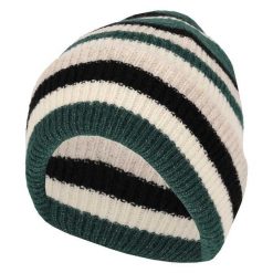 Czapka damska Modne paski Jeden rozmiar. Zielone czapki zimowe HEAT KEEPER, bez wzorów, z materiału, biznesowe. Za 117.50 zł.