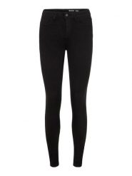 Noisy may Dżinsy "Callie" - Skinny fit - w kolorze czarnym rozmiar: W26/L30. Czarne jeansy Noisy May, l, z aplikacjami, ze skóry, klasyczne, z podwyższonym stanem. Za 75.95 zł.