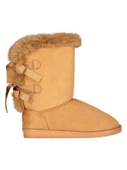 Geographical Norway Kozaki zimowe "Omarie" w kolorze jasnobrązowym rozmiar: 37. Brązowe botki Geographical Norway, na zimę, bez wzorów, z futra, eleganckie, bez obcasa, bez zapięcia. Za 118.28 zł.