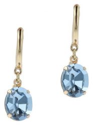 Otazu Pozłacane kolczyki-kreole z kryształami rozmiar: onesize. Żółte kolczyki Otazu, z kryształem, pozłacane. Za 86.99 zł.