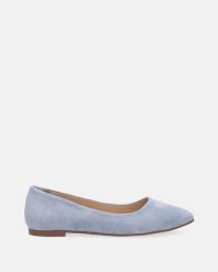 NIEBIESKIE BALERINY Z ZAMSZU 44007 SUE BLUE. Niebieskie baleriny Venezia, bez wzorów, ze skóry, bez obcasa, bez zapięcia. Za 269.00 zł.