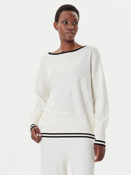 Liu Jo Sport Sweter TF5206 MS63L Écru Regular Fit. Swetry Liu Jo Sport, l, bez wzorów, z syntetyku, sportowe, bez ramiączek. Za 429.99 zł.