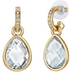 Lulu & Jane Stop metali Zdobienie kryształkami Swarovski® Kolczyki 1 ct Damski. Białe kolczyki Lulu & Jane, pozłacane. Za 479.99 zł.