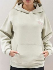 Bluza hoodie z nadrukiem - zielony. Zielone bluzy Sinsay, l, bez wzorów, bez ramiączek, bez kaptura. Za 49.99 zł.