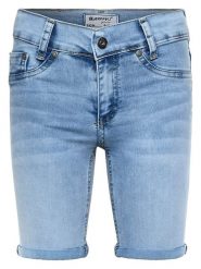 Blue Effect Dżinsowe szorty - Slim fit - w kolorze błękitnym rozmiar: 146. Niebieskie szorty Blue Effect, z aplikacjami, ze skóry, klasyczne. Za 57.33 zł.