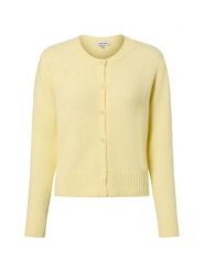 More & More Kardigan damski z zawartością wełny Kobiety Sztuczne włókno żółty jednolity, 40. Żółte swetry More & More, bez wzorów, z dzianiny, bez ramiączek. Za 279.95 zł.