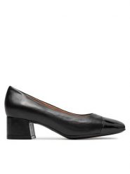 Caprice Czółenka 9-22305-42 Czarny. Czarne czółenka Caprice, bez wzorów, ze skóry, bez obcasa, bez zapięcia. Za 178.99 zł.