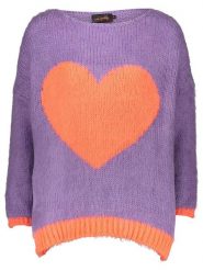 Miss goodlife Sweter w kolorze fioletowo-pomarańczowym rozmiar: XL. Pomarańczowe swetry miss goodlife, xl, bez wzorów, z wełny, bez ramiączek. Za 197.95 zł.