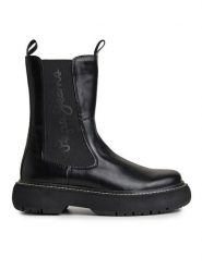 Pepe Jeans Botki PLS50504 Czarny. Czarne botki Pepe Jeans, bez wzorów, z jeansu, bez obcasa, na płaskiej podeszwie, bez zapięcia. Za 359.99 zł.