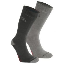 Skarpety Odstraszające Owady Dla Dorosłych Unisex (zestaw 2 Sztuk). Czarne skarpetki Craghoppers, bez wzorów, trekkingowe. Za 135.99 zł.