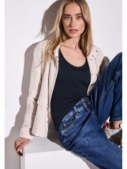 Street One Top w kolorze granatowym rozmiar: 42. Niebieskie topy Street One, bez wzorów, street, bez kołnierzyka, bez ramiączek. Za 61.89 zł.