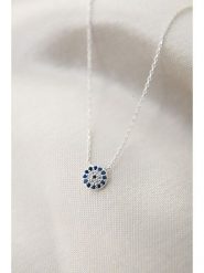 Lodie Silver Srebrny naszyjnik z elementem ozdobnym - dł. 43 cm rozmiar: onesize. Szare naszyjniki Lodie Silver, z materiału, z cyrkonią, srebrne. Za 43.95 zł.