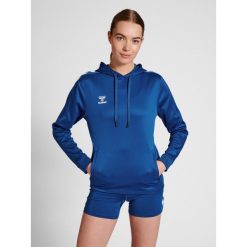 Bluza do piłki ręcznej damska Hummel Core XK z kapturem. Niebieskie bluzy Hummel, l, bez wzorów, z kapturem, do piłki ręcznej. Za 191.00 zł.