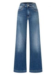 MAC Dżinsy "Rich Palazzo" - Wide fit - w kolorze niebieskim rozmiar: W40/L30. Niebieskie jeansy MAC, l, z aplikacjami, ze skóry, klasyczne, z podwyższonym stanem. Za 249.95 zł.