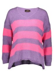 Miss goodlife Sweter w kolorze fioletowo-różowym rozmiar: M. Różowe swetry miss goodlife, m, bez wzorów, z wełny, bez ramiączek. Za 184.95 zł.