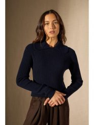 Perfect Cashmere Kaszmirowy sweter "Arlena" w kolorze granatowym rozmiar: M. Niebieskie swetry Perfect Cashmere, m, bez wzorów, z kaszmiru, bez ramiączek. Za 551.65 zł.
