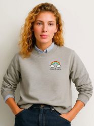 WOOOP Bluza "Dont care" w kolorze szarym rozmiar: S. Szare bluzy Wooop, s, bez wzorów, z bawełny, bez ramiączek, bez kaptura. Za 122.09 zł.