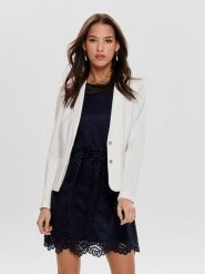 ONLY Marynarka 15153144 Biały Regular Fit. Białe marynarki i żakiety ONLY, l, bez wzorów, z syntetyku, bez ramiączek. Za 199.99 zł.