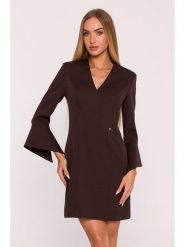 Made of emotion Sukienka w kolorze brązowym rozmiar: XL. Brązowe sukienki Made Of Emotion, xl, bez wzorów, bez kołnierzyka, bez ramiączek, mini. Za 249.99 zł.