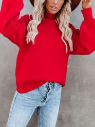 LA Angels Sweter w kolorze czerwonym rozmiar: S. Czerwone swetry LA Angels, s, bez wzorów, bez ramiączek. Za 158.47 zł.