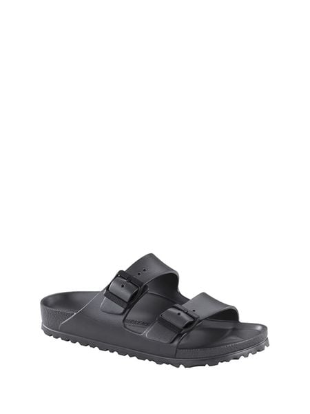 Birkenstock Klapki "Arizona" w kolorze antracytowym rozmiar: 39. Czarne klapki Birkenstock, bez wzorów, klasyczne, z otwartym noskiem, bez obcasa, bez zapięcia. Za 210.45 zł.