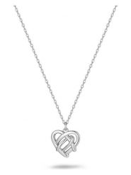 Eclat d'Argent Srebrny naszyjnik z zawieszką - dł. 40 cm rozmiar: onesize. Szare naszyjniki Eclat d'Argent, z materiału, srebrne. Za 100.99 zł.