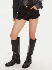 One Teaspoon Szorty jeansowe Bandit 22620C Czarny Relaxed Fit. Czarne szorty One Teaspoon, bez wzorów, z bawełny. Za 419.99 zł.