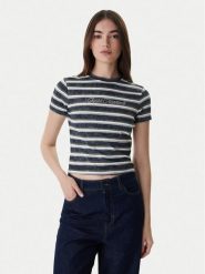 Guess T-Shirt W6RI41 J1314 Granatowy Regular Fit. Niebieskie t-shirty Guess, s, z aplikacjami, z bawełny, bez kołnierzyka, bez ramiączek. Za 219.99 zł.